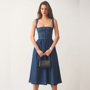 Reformation Tagliatelle Denim Dress
